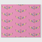 Winged Hippie Peace Symbol Thunder_Cove Cadeaupapier (Vlak)