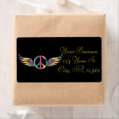 Winged Hippie Peace Symbol Thunder_Cove Etiket (Insitu)