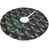 Winged Hippie Peace Symbol Thunder_Cove Kerstboom Rok (Gekanteld)