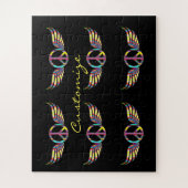 Winged Hippie Peace Symbol Thunder_Cove Legpuzzel (Verticaal)