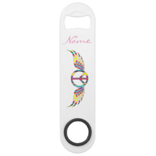 Winged Hippie Peace Symbol Thunder_Cove Speed Flessenopener