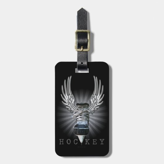 Winged Hockey-Bagagelabel Bagagelabel (Voorkant verticaal)