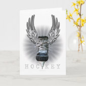 Winged Hockey Kaart (Gele Bloem)