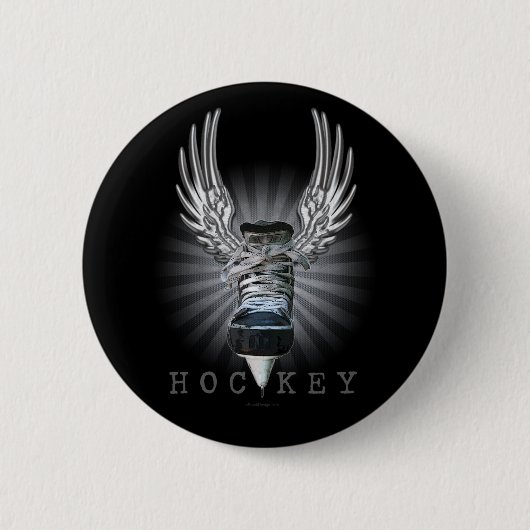 Winged Hockey Ronde Button 5,7 Cm (Voorkant)