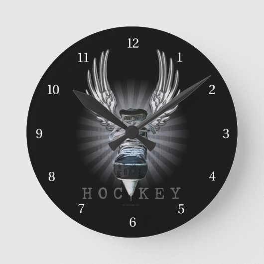 Winged Hockey Ronde Klok (Voorkant)