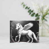 Winged Horse Fantasy Art Briefkaart (Staand voorkant)