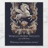 Winged Horse, Rococo, Wijn Etiket (Enkel label)