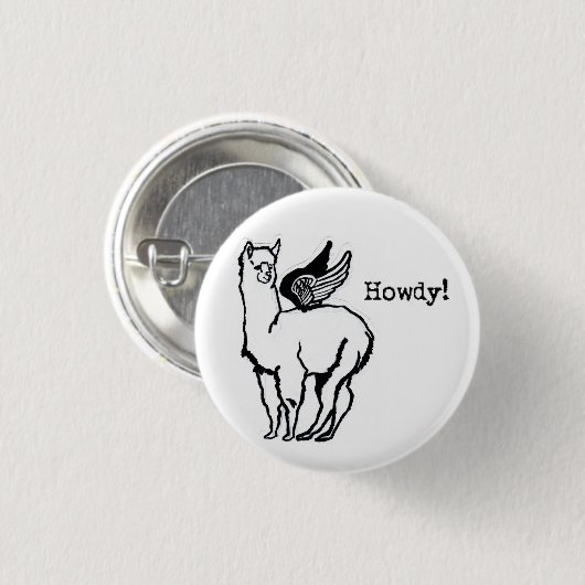 Winged Howdy! Ronde Button 3,2 Cm (Voorkant /achterkant)