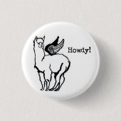 Winged Howdy! Ronde Button 3,2 Cm (Voorkant)