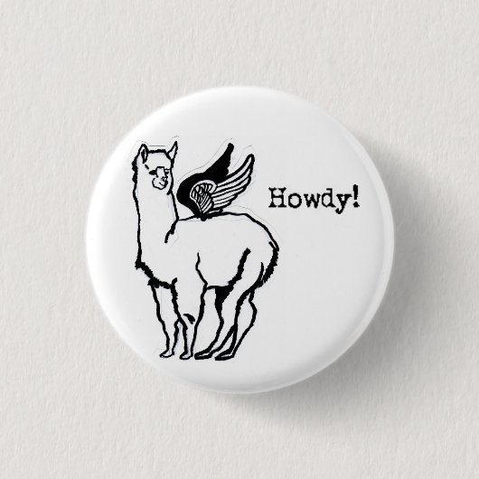 Winged Howdy! Ronde Button 3,2 Cm (Voorkant)