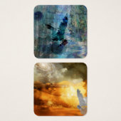 Winged idee abstract vierkante visitekaartjes (Voorkant /achterkant)