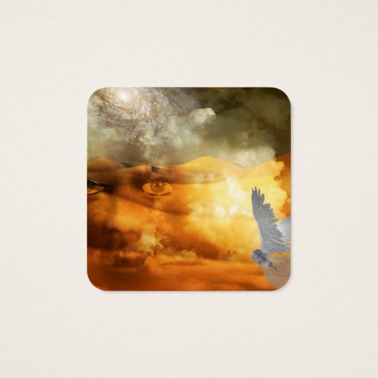 Winged idee abstract vierkante visitekaartjes (Achterkant)