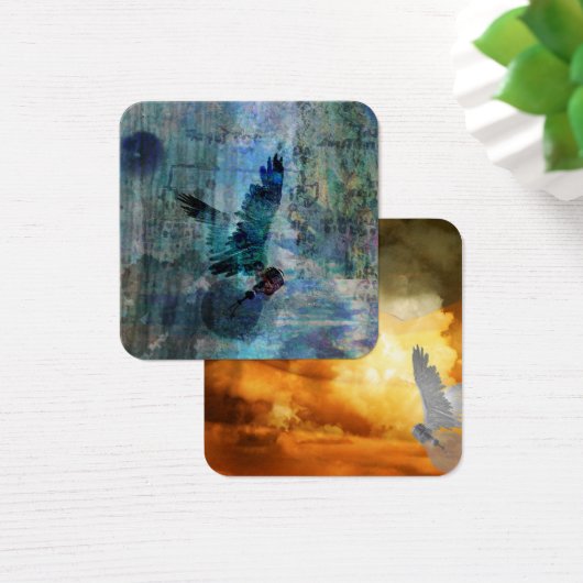 Winged idee abstract vierkante visitekaartjes (Bureau)