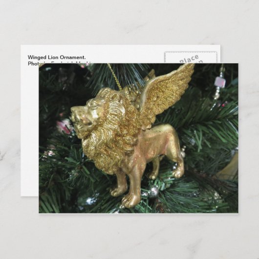Winged Lion Ornament Briefkaart (Voorkant / Achterkant)