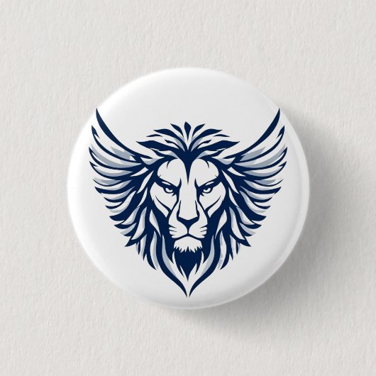 Winged lion ronde button 3,2 cm (Voorkant)
