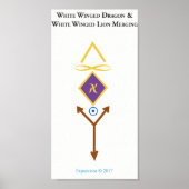 Winged Lion White Winged Dragon Poster (Voorkant)