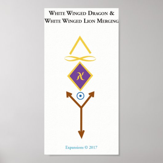 Winged Lion White Winged Dragon Poster (Voorkant)