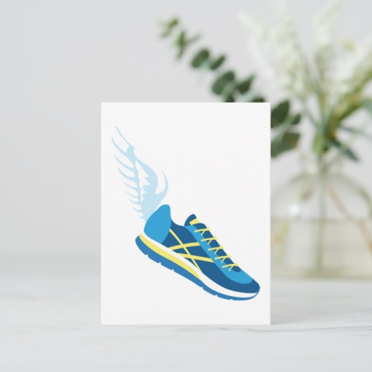 Winged loopschoen briefkaart (Staand voorkant)