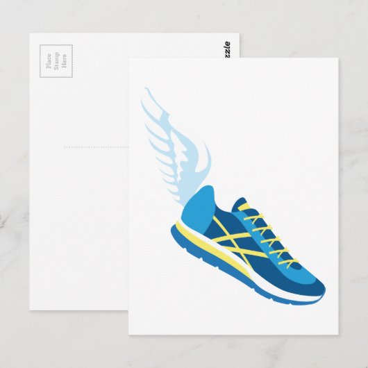 Winged loopschoen briefkaart (Voorkant / Achterkant)