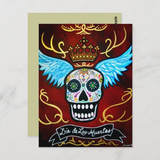 WINGED MUERTOS BRIEFKAART (Voorkant / Achterkant)