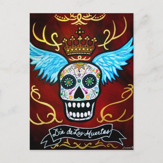 WINGED MUERTOS BRIEFKAART (Voorkant)