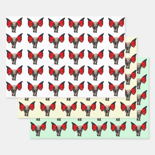 Winged olifantenpapier inpakpapier vel (Set)