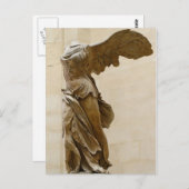 Winged overwinning van Samothrace Briefkaart (Voorkant / Achterkant)