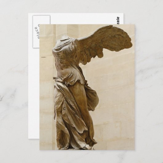 Winged overwinning van Samothrace Briefkaart (Voorkant / Achterkant)