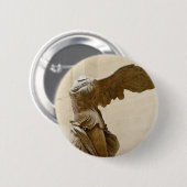 Winged overwinning van Samothrace Ronde Button 5,7 Cm (Voorkant /achterkant)