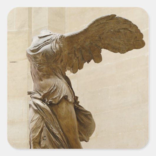 Winged overwinning van Samothrace Vierkante Sticker (Voorkant)