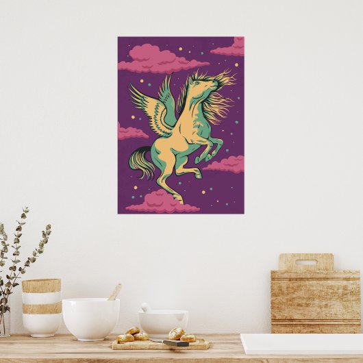 Winged paard Pegasus Poster (Keuken)