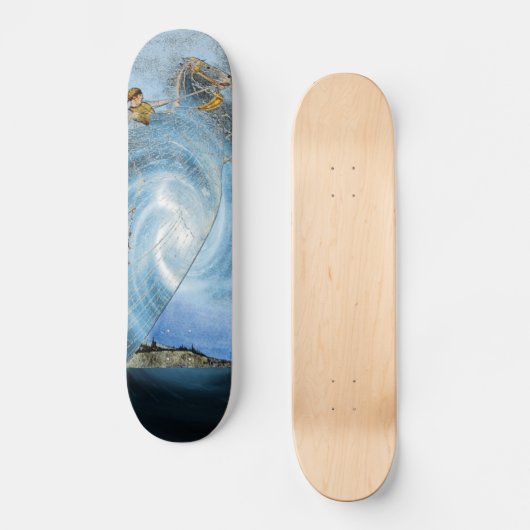 Winged paardenkarton skateboard (Voorkant)