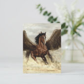 Winged Pegasus Briefkaart (Staand voorkant)
