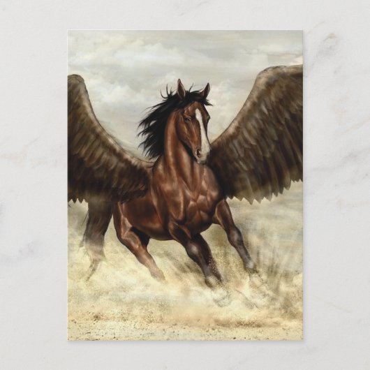 Winged Pegasus Briefkaart (Voorkant)