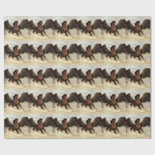 Winged Pegasus Cadeaupapier (Vlak)