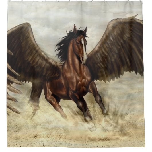 Winged Pegasus Douchegordijn (Voorkant)