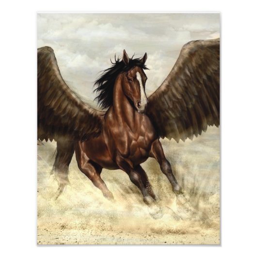 Winged Pegasus Foto Afdruk (Voorkant)