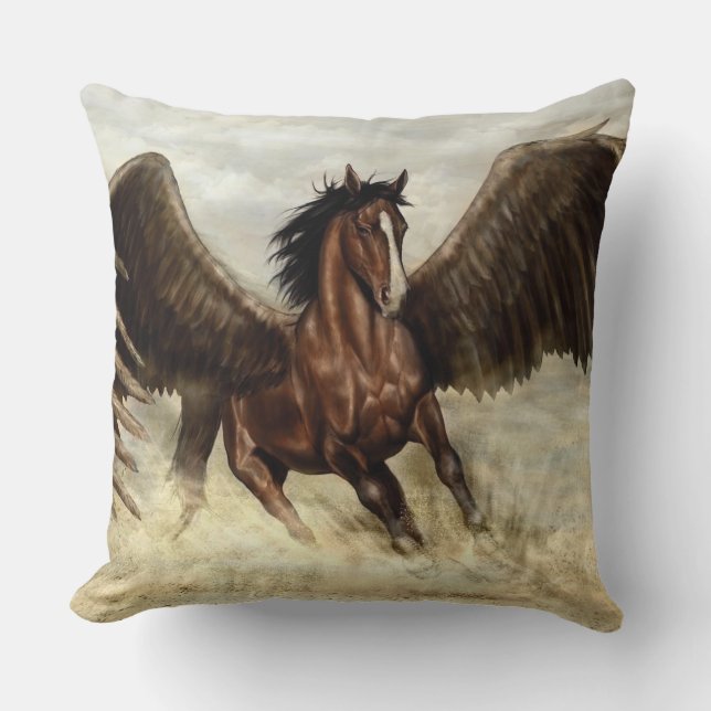 Winged Pegasus Kussen (Voorkant)