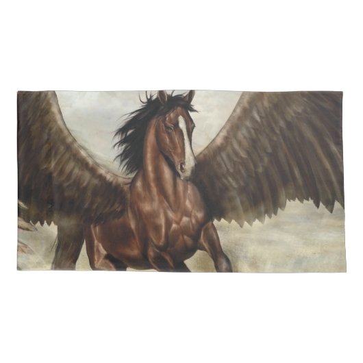 Winged Pegasus Kussensloop (Achterkant-Links)