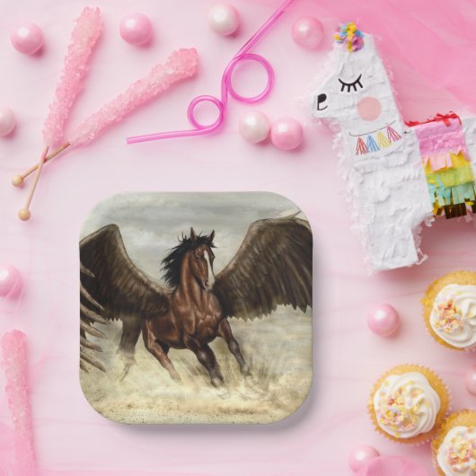 Winged Pegasus Papieren Bordje (Feest)