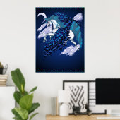 Winged Poster Unicorn (Thuiskantoor)