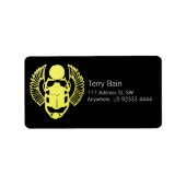 Winged Scarab Etiket (Voorkant)