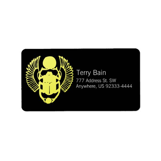 Winged Scarab Etiket (Voorkant)