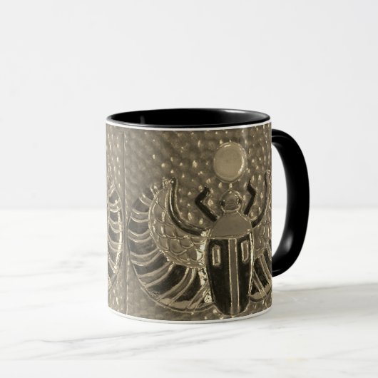 Winged Scarab tile Pattern Mug 2 Mok (Voorkant rechts)