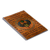 Winged Scarab /W Pareltjes & Egyptische Hieroglyph Notitieboek (Rechterzijde)