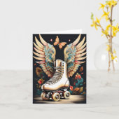 Winged Schaats van Roller Kaart (Gele Bloem)