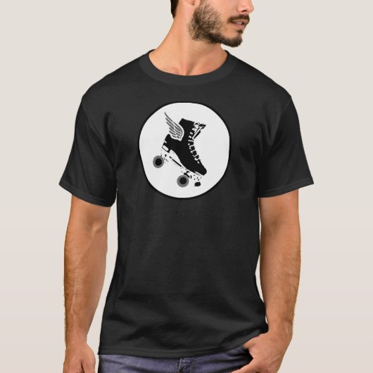Winged Schaats van Roller T-shirt (Voorkant)