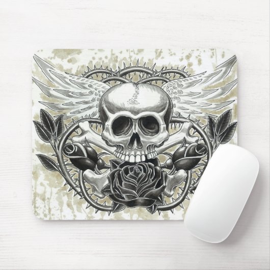 Winged schedel Mousepad Muismat (Met muis)