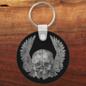 Winged schedel sleutelhanger (Voorkant)
