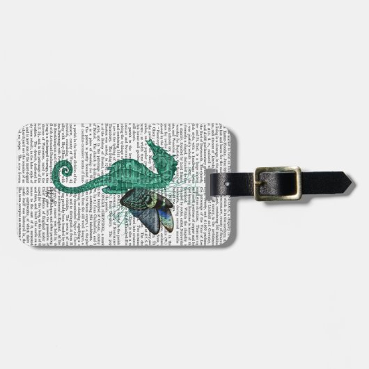 Winged Seahorse Bagagelabel (Voorkant horizontaal)